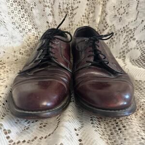 Hanover Men's US 8 Dark Burgundy Leather Derby Shoes